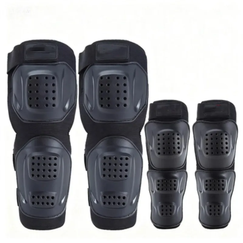 

4-Piece Motorcycle Knee Guards Set, Off-Road Racing Breathable Impact-Resistant Protective Gear for Men & Women