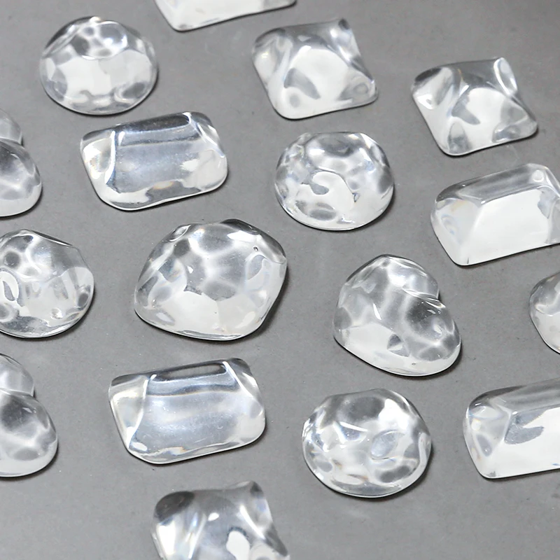 Hight Transparent acrylic nail art printing bean color nail polish color display tool glass beads DIY Manicure Decoration Stone