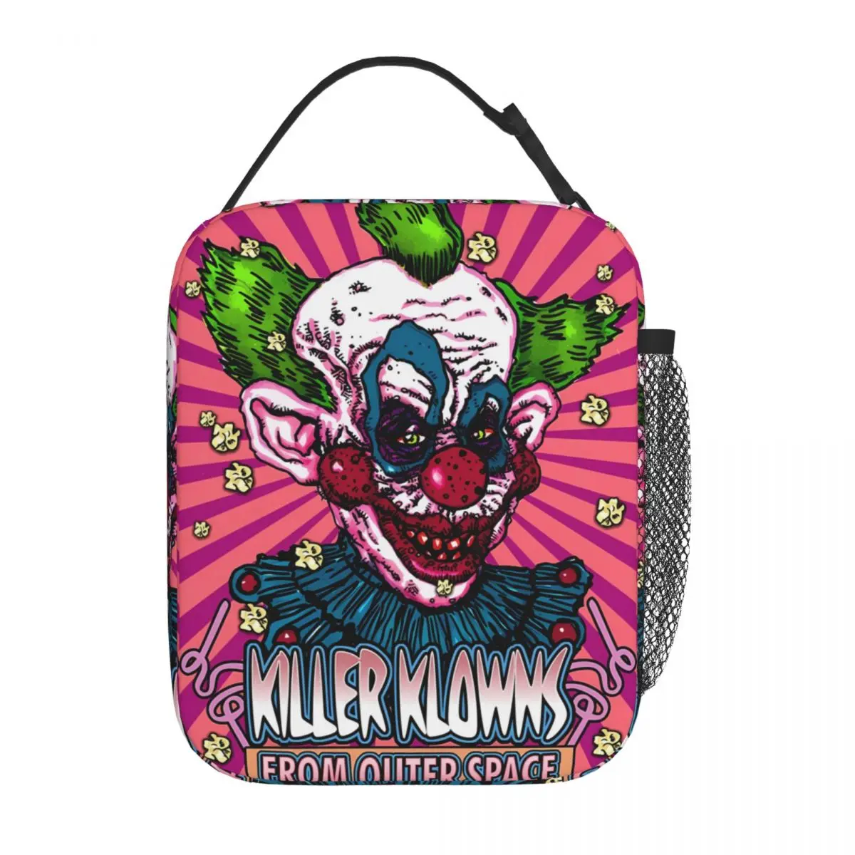 Killer Klowns From Outer Space Merch Lunch Bag For Student Film Lunch Box Picnic Portable Tote Food Bags Designer Cooler Bag