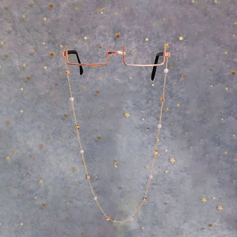 Half Frame Glasses Chain Semi-rimless Underframe 20cm 1/3 bjd Doll 8.5cm /6cm Width 3.35 /2.36Inch Mini Toy Facial Decoration