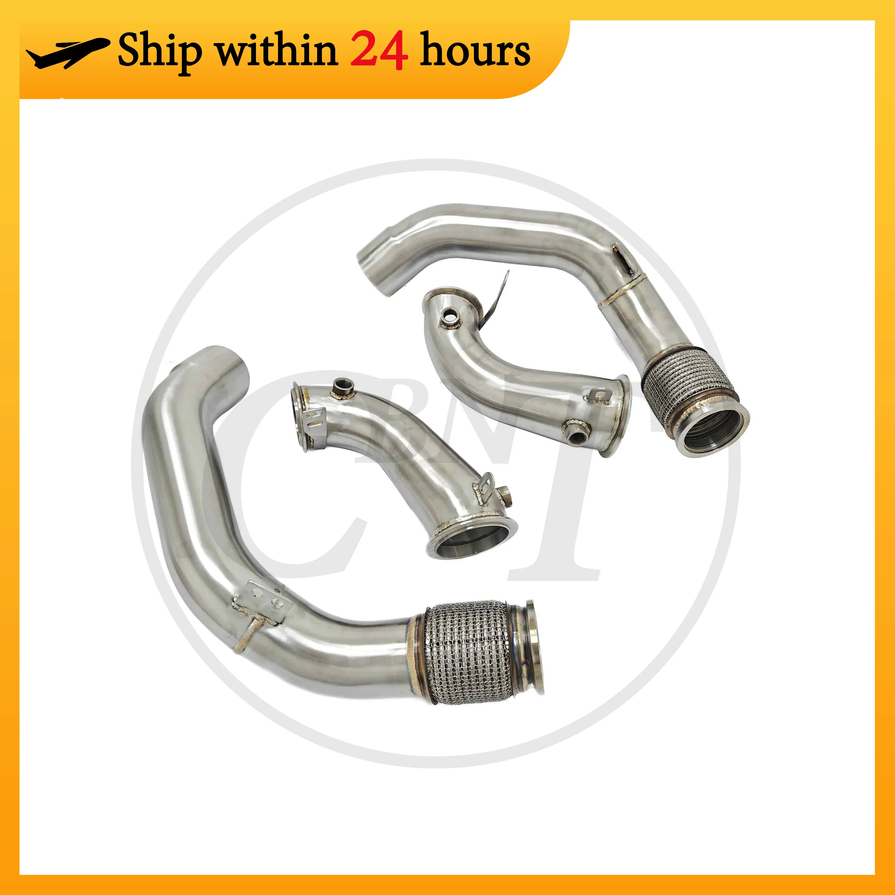 

CBNT Downpipe & Front Pipe for BMW M5 F90 4.4T Exhaust Header Without OPF Diameter From 3.5inches to 3inches SS304 Exhaust Pipe