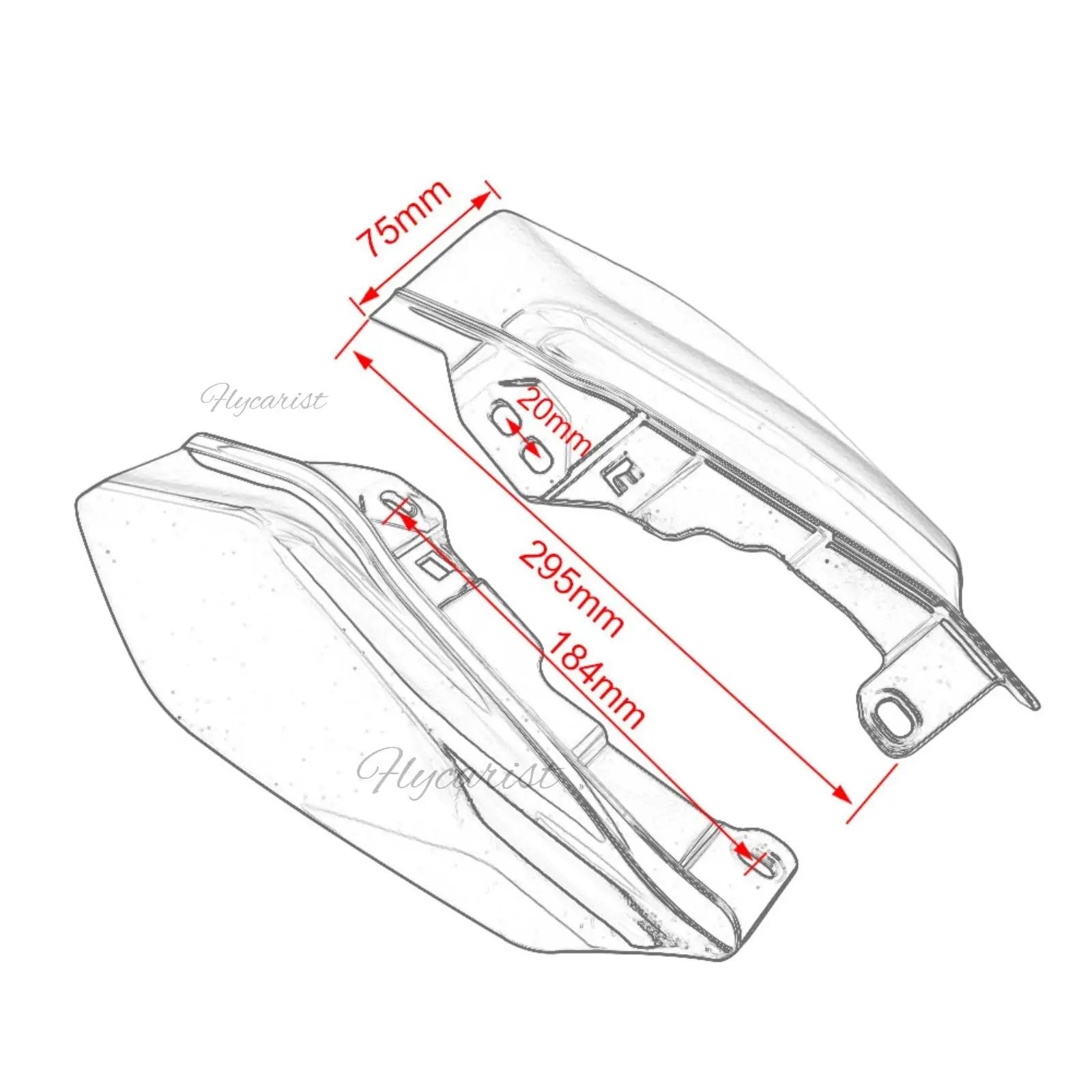 Déflecteur d'air mi-cadre noir, bouclier thermique, adapté pour Harley Street foetal de 2009-2022