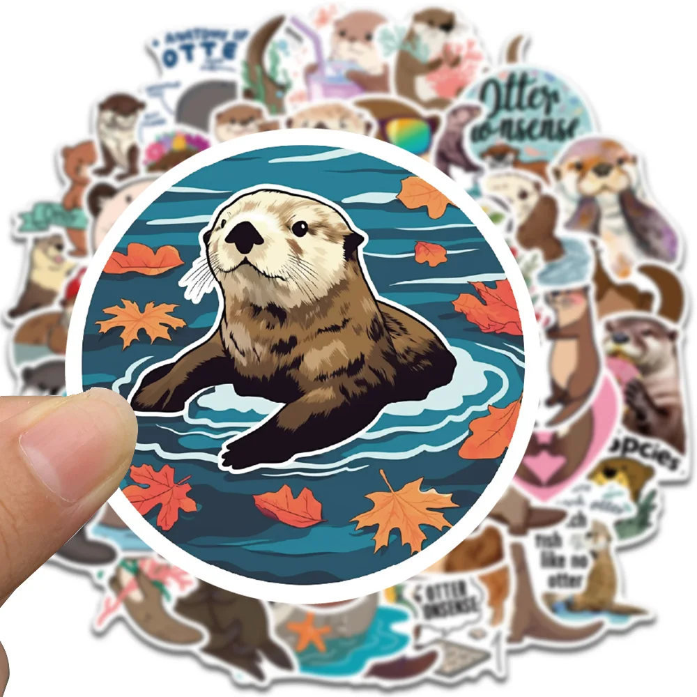 50PCS Cute Otter Sticker DIY Laptop Bicycle Cartoon Motorcycle Living Room Luggage Skateboard Graffiti Phone kawaii Sticker