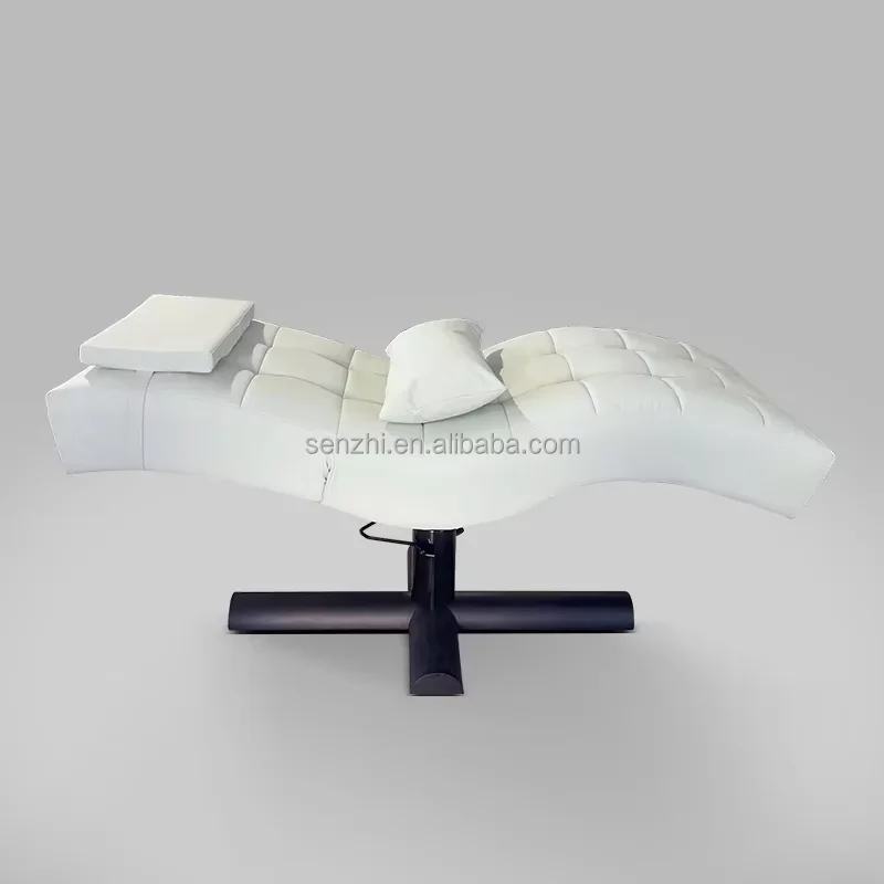 Deluxe hydraulic lifting head adjustable custom LOGO Beauty bed S-shaped eyelash bed