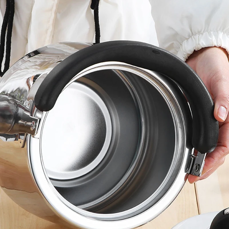 

304 Stainless Steel Sound Kettle Gas Teapot Large Capacity Milk Hot Water Bottle Outdoor Camping Whistling Kitchen Tea Kettle