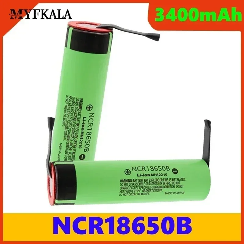 100% New Original 18650 Battery NCR18650B 3.7V 3400mah 18650 Lithium Rechargeable Battery Welding Nickel Sheet Batteries