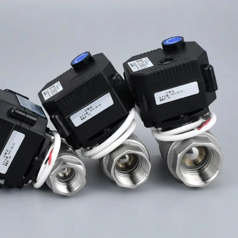 304 stainless steel normally closed automatic two-way valve, waterproof micro electric ball valve