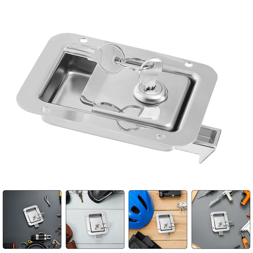 

2Sets Flush Mount Panel Lock Hidden Design Durable Trailer Toolbox Rv Door Latch Weather Resistant Quiet Operation Versatile