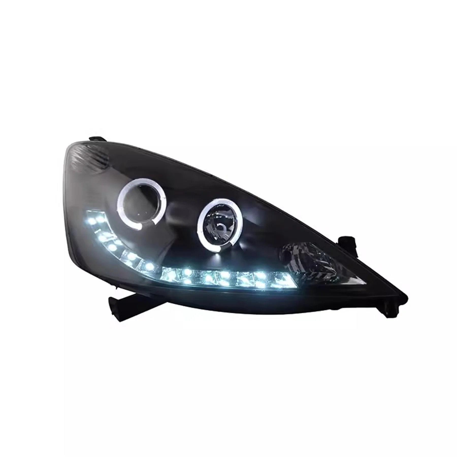 

Car Led Headlight for Honda FIT JAZZ Daytime Running DRL Angel Eyes headlamp Low High Beam