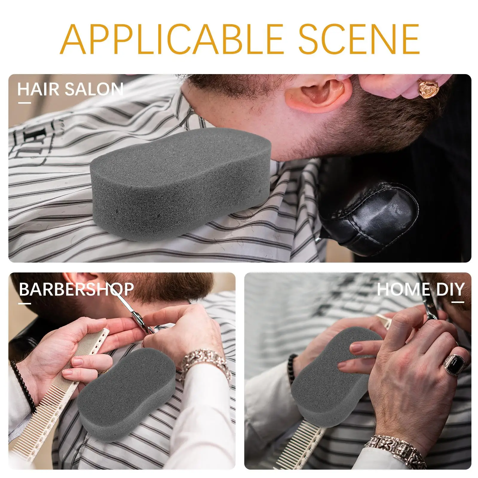 

10pcs Black Duster Sponge Neck Removal Tool Salon Barber Barber Duster Sponge Haircut Cleaning Brush Quality Durability