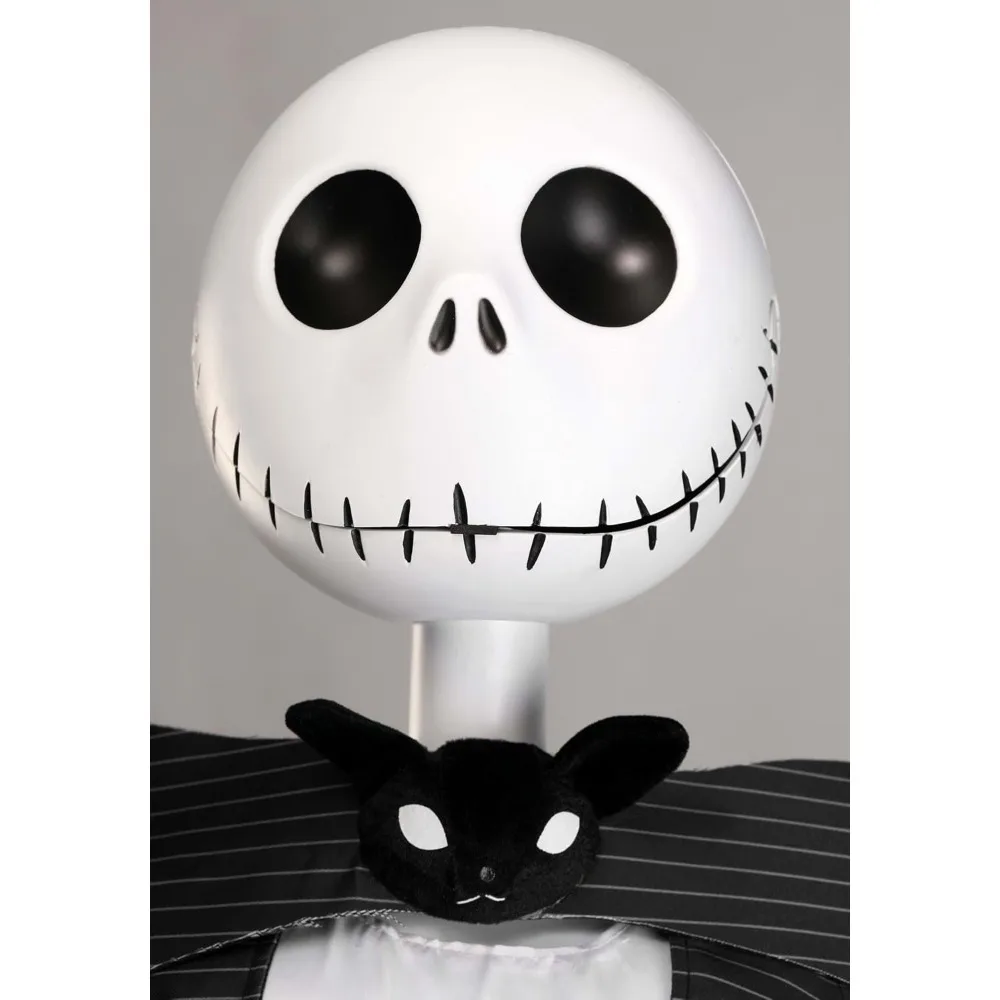 كابوس قبل عيد الميلاد 6ft ديكور متحرك اليقطين الملك هالوين الهيكل العظمي، أسود