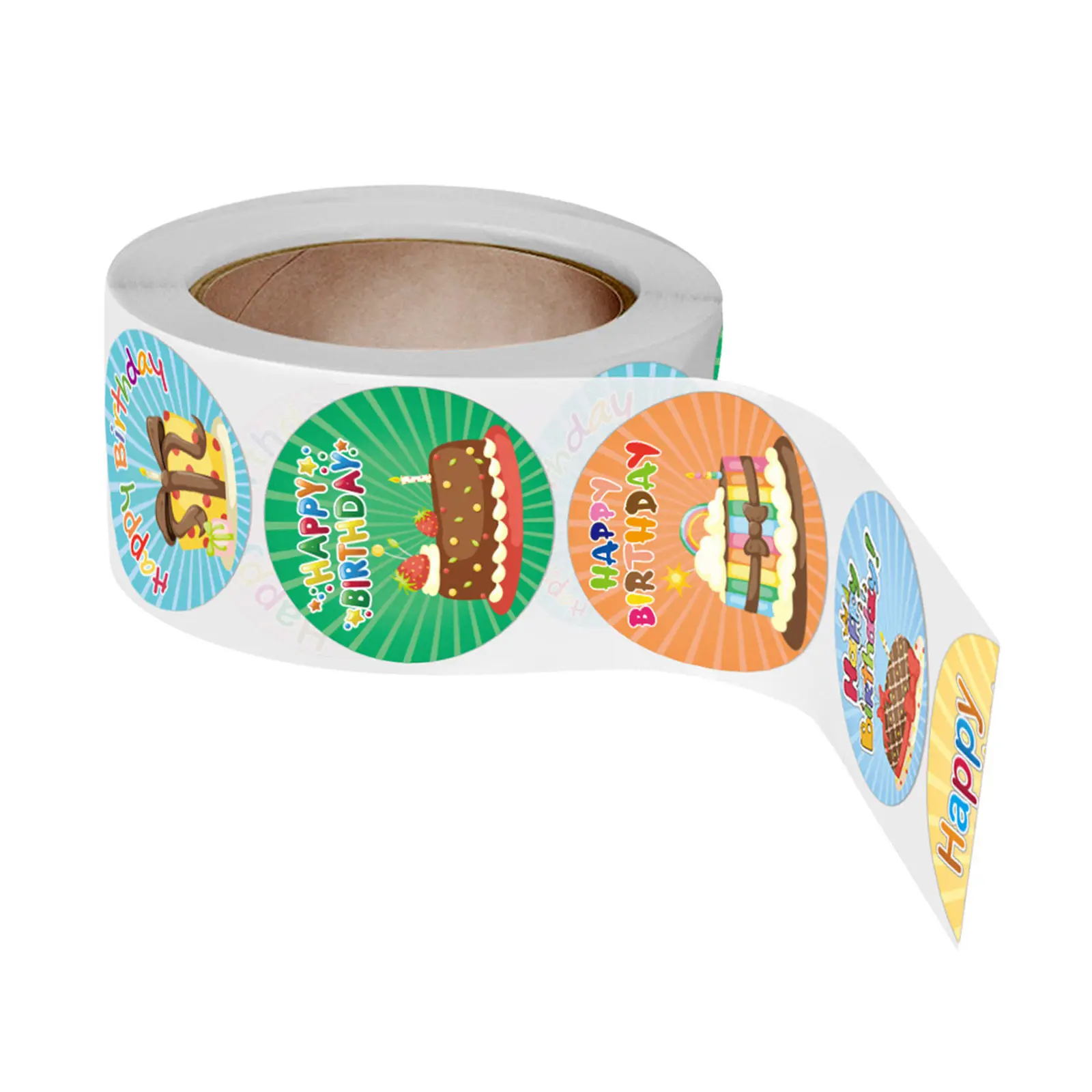 

500Pcs Birthday Stickers Set Lovely Festive Gift Label Stickers for Notebook Candy Bags Gift Boxes Party Supplies Creative