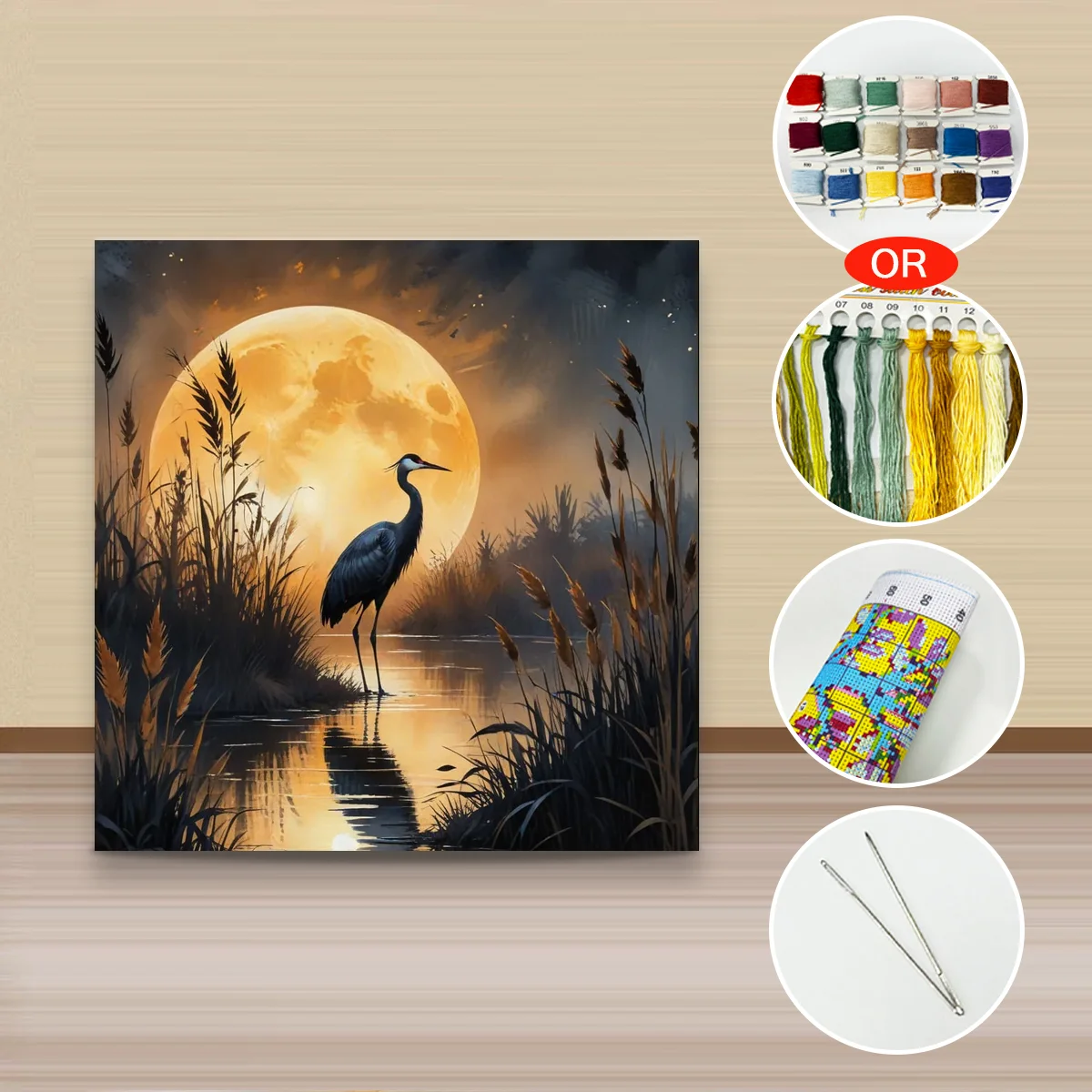 1 Stück 40x40 cm/15,74 Zoll, 11Ct/14Ct Kreuzstich-Set, DIY Valentinstagsgeschenk, Stickerei-Set für Festivals. – Detail 3