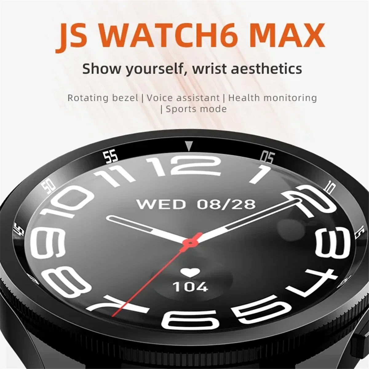 【BAAZ Fast 】 Watch 6 Watch 1.43 Inch Dual Buttons Men Women Bluetooth Wireless Charging Smartwatch Sports Watch Silver