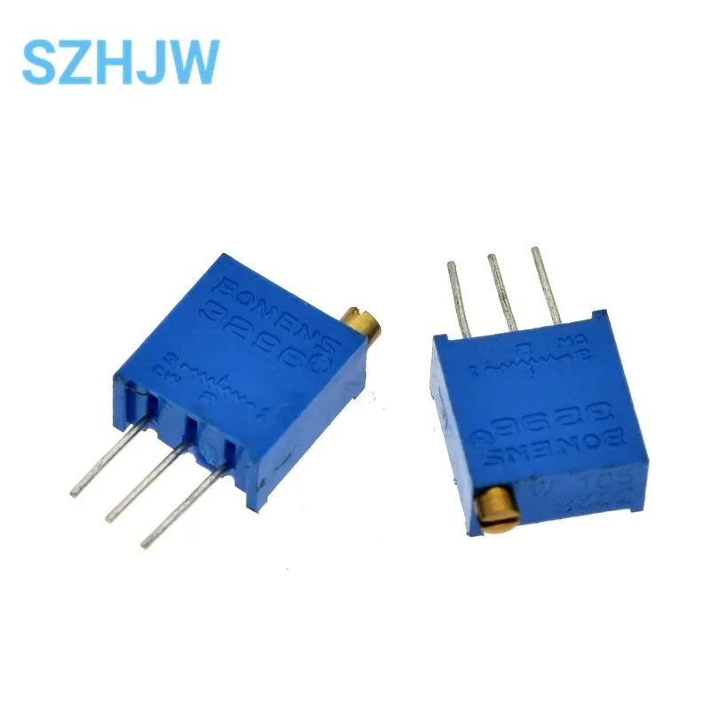 10PCS 3296 potentiometer Kit High Precision 3296W Variable Resistor 100R -1M 200R 500R 1k 2k 5K 10K 20K 50K 100K 200k 500k