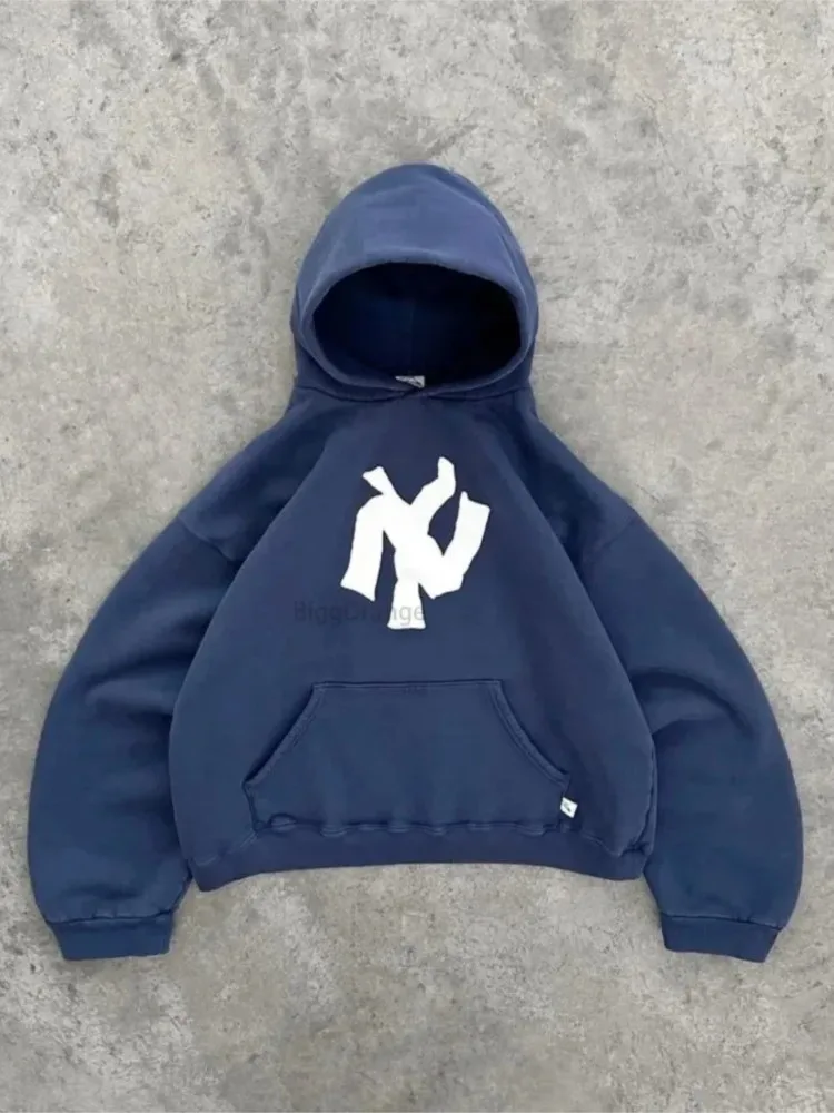 Retro Hoodie Pullover Sweatshirt Y2K Streetwear New Harajuku Hip Hop Letter Pattern High Quality Hoodie Women's Clothing bluza