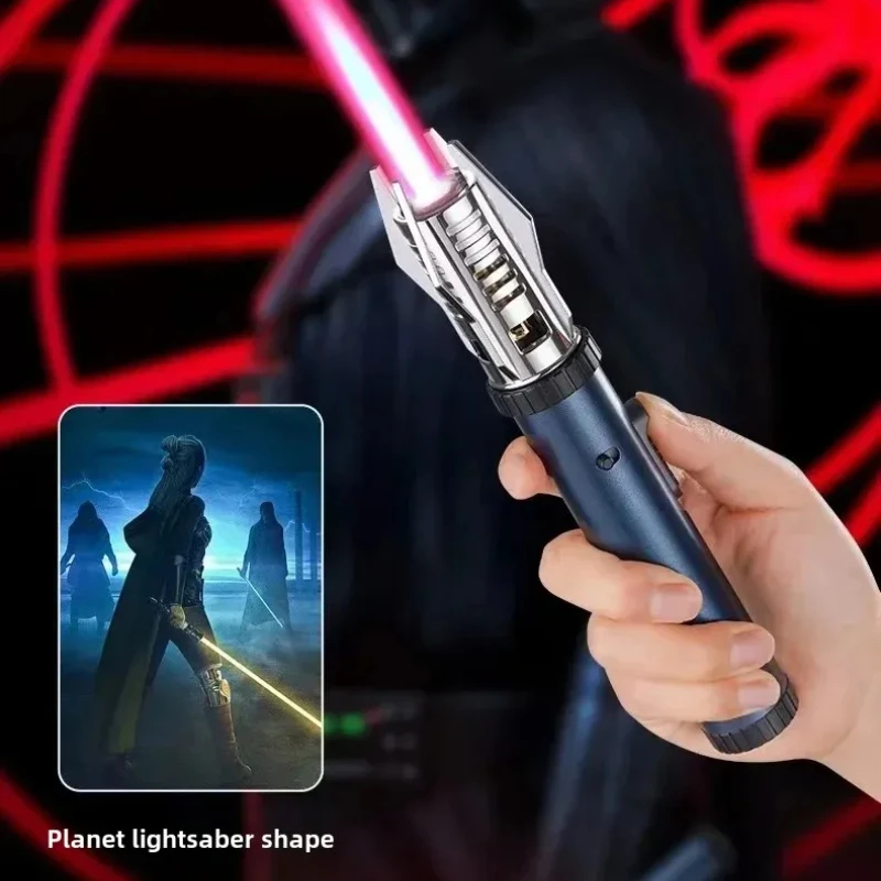 

Новая высокотемпературная сварочная зажигалка, ветрозащитная зажигалка с красным пламенем, бутановая надувная зажигалка для уличного барбекю, мужские инструменты