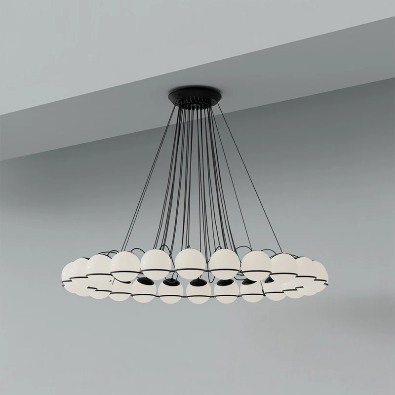 Nordic Minimalist Glass Ball Chandelierslights Modern Living Dinning Room Hanging Light Home Decor Bedroom Kitchen Hanging Lamp