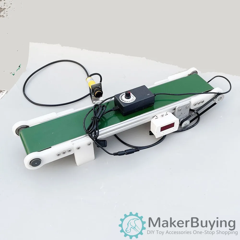 Small desktop conveyor belt with photoelectric counting, assembly line conveyor, PP plastic PVC automatic friction force experim