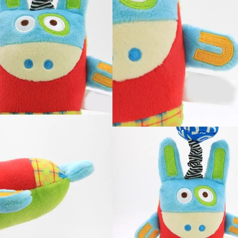 أفخم الحيوان سرير المحمول معلقة قلادة للطفل عربة مقعد السيارة السمعية البصرية الحسية لعبة تعليمية للرضع A2UB #2