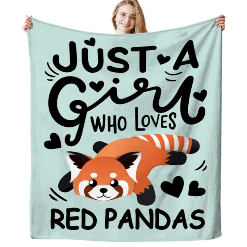 

Одеяло с красной пандой, мягкое, удобное, теплое фланелевое одеяло, идеальный подарок для любителей красной панды, девочек, женщин, взрослых