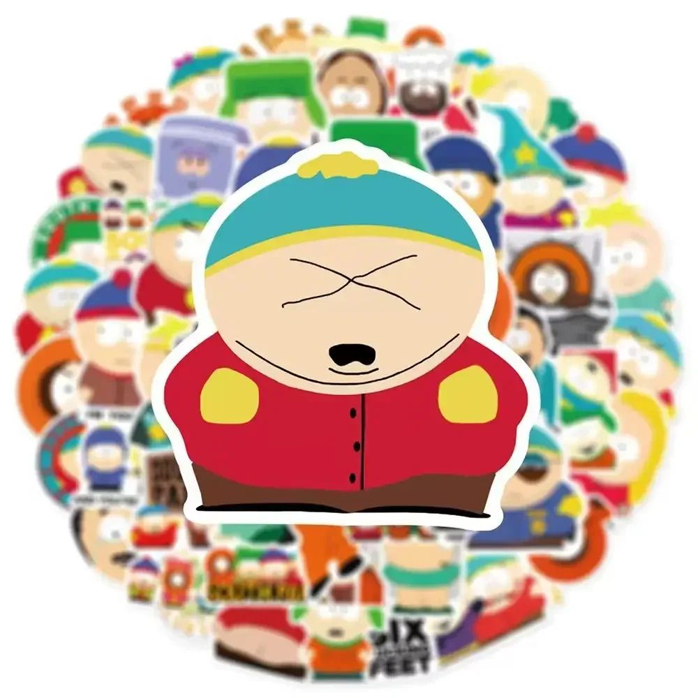 50pcs South Park Stickers for Laptop Stickers Background Car Wall Funny Luggage Home Cartoon Kid Decorations Room New 2024 Drop