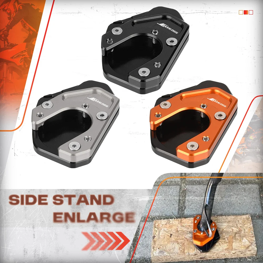 

2025 Motorbike Aluminium Accessories Kickstand Plate Pad Side Stand Enlarge For KTM 990 SMT 990SMT 2009 2010 2011 2012 2013