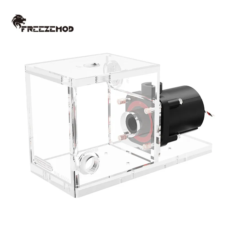 FREEZEMOD PUB-KE600 PC Liquid Cooling Water Pump Tank Reservoir Combo, 12-24V Integrated Pump Reservoir for CPU Water Cooling Sy