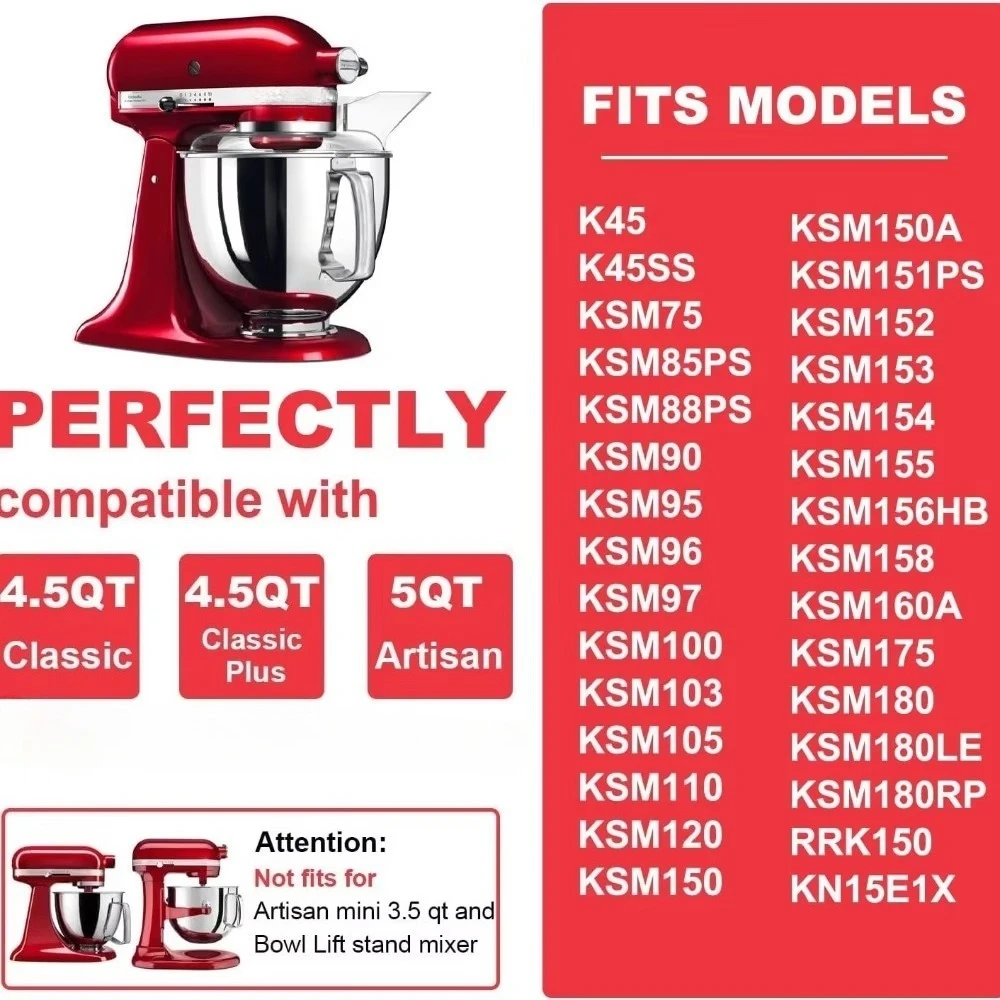 4,5-5 QT roestvrijstalen mengk - Kitchenaid Mixer Artisan 5Qt recensie en prijs