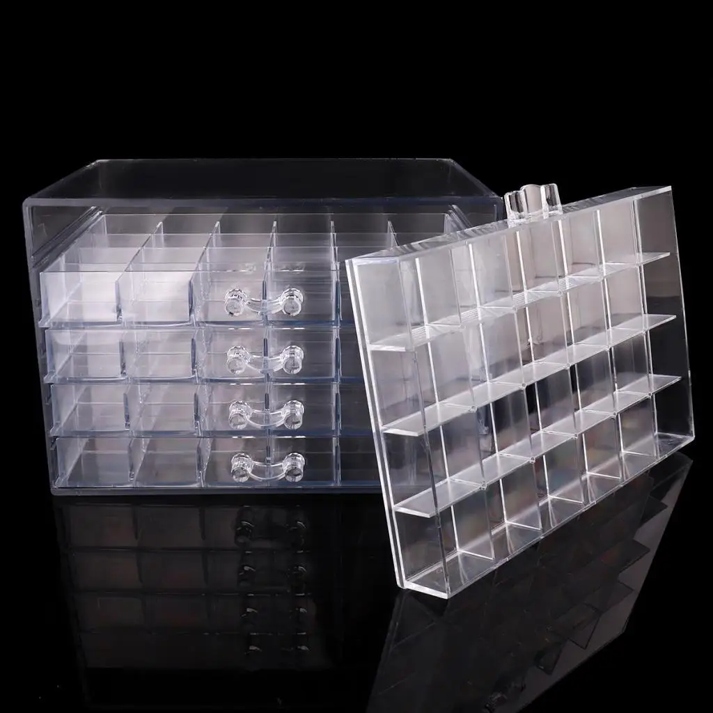 120 Grids Jewelry Box Case Display Organizer Empty Storage Container