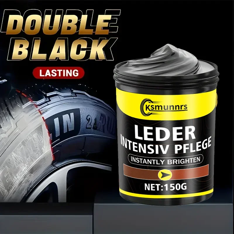 150G High Gloss Tire Polish Gel with Waterproof Formula Wax Paste for Car Tires Rubber Trim Care