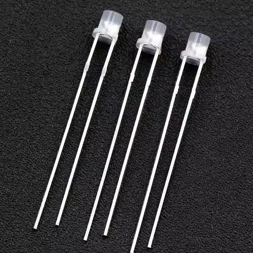 100pcs 3mm 2pins Misty Flat Top LED Diffused White Red Yellow Blue Green Wide Angle light emitting diode lamp