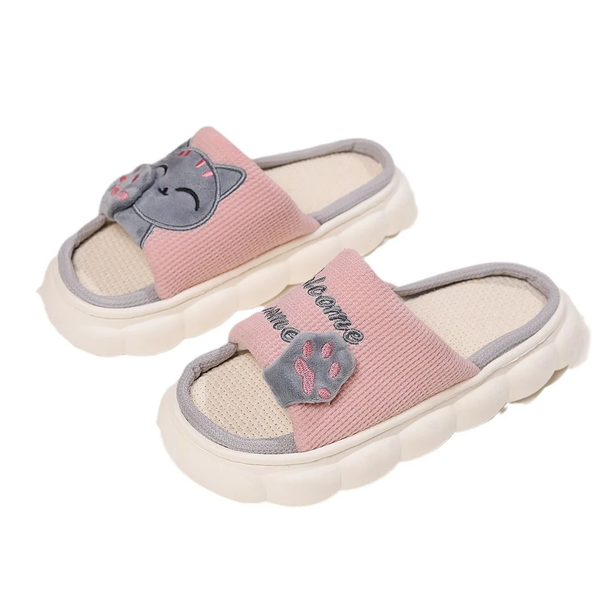 أحذية عصرية بمقاسات كبيرة للنساء صيفية سهلة الارتداء على منصة شباشب منزل مريحة غير قابلة للانزلاق أحذية نسائية كاجوال