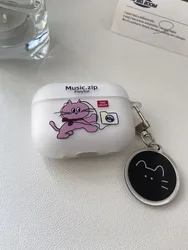 Funny Cartoon Cat Case for Airpod Cases Air Apple Pro 3 for 2 3rd Pods Transparent Cute AirPods Cover TPU Coque for Airpods 2 1