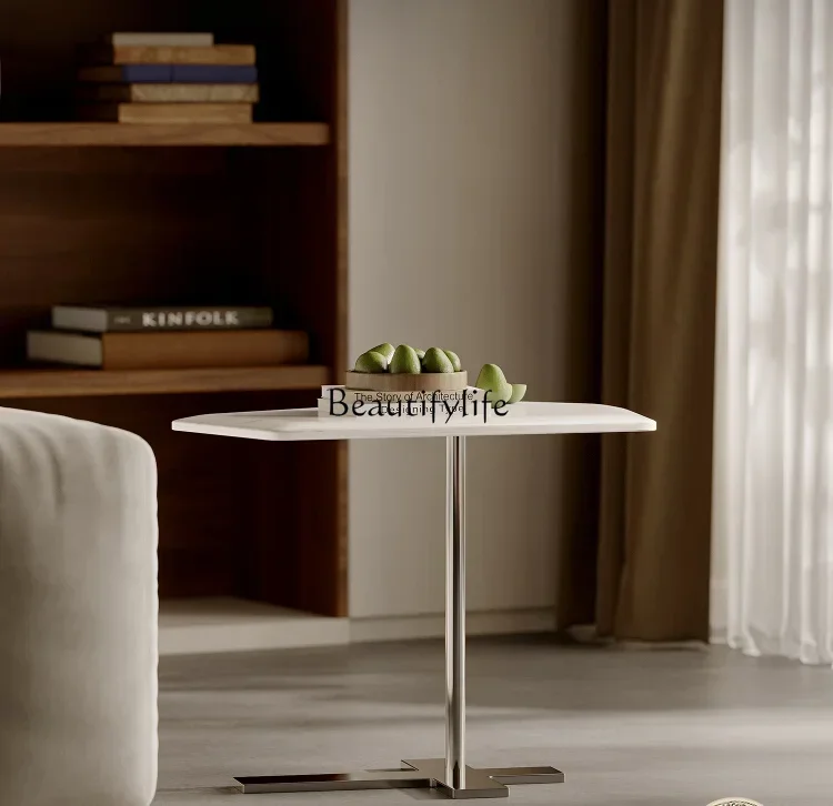 

lItalian Minimalist Marble Side Table Minimalist Modern Creative Sofa Corner Table Movable