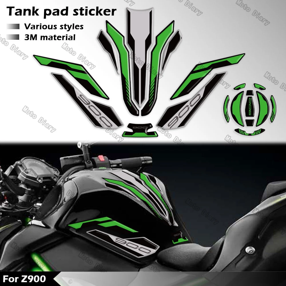 For Z900 Fuel Tank Sticker Oil Gas Cap 3D Decal Cover Protector Waterproof For Z900 Z 900 2022 2023 2024