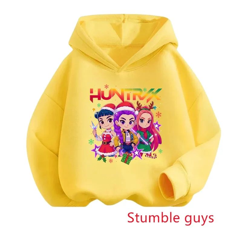 

Girls Kids Kpop Demon Hunters Sweatshirt 3-12Y Autumn Winter Christmas Warm Soft Snowman Print Comfortable Pullover​
