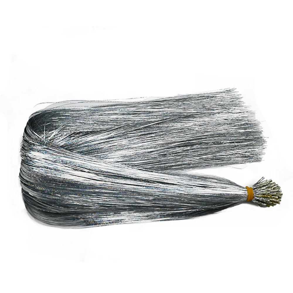 50 stks/pak I Tip Klatergoud Hair Extensions Glitter Klatergoud Haar Synthetische Fee Haarstukjes Dazzle Haaraccessoires Voor Vrouwen Party