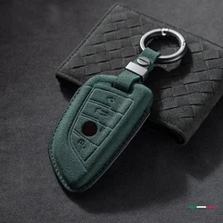 For BMW 1 2 4 5 7 6 Series F30 M2 M6 M3 M4 M5 M8 X3M X5M X1 X4 X5 X6 IX3 Z4 I4 GT F10 F11 F15 Suede Car Key Case Cover Shell