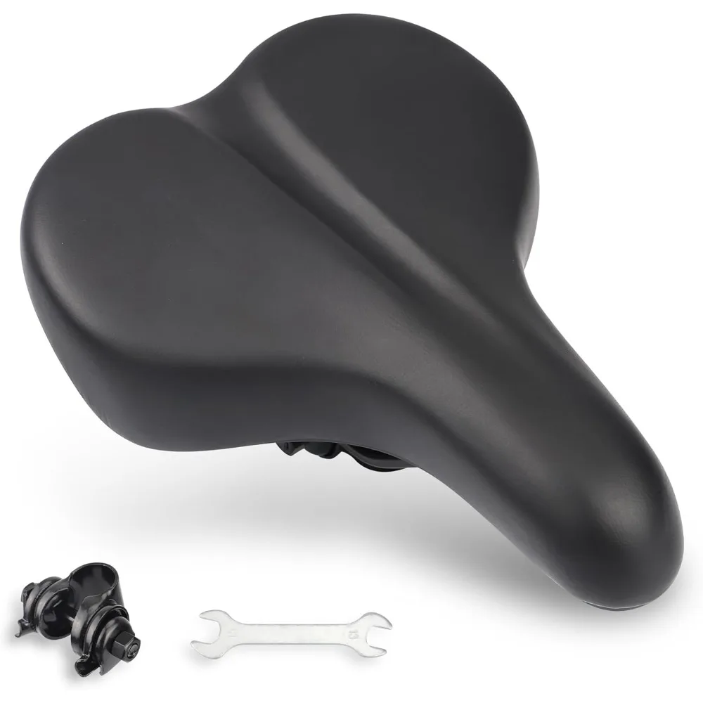 

Comfortable Bike Saddle – Ergonomic Design with Waterproof PU Leather, Universal Fit for Cruiser, E-Bike, Mountain & Commuter Bi