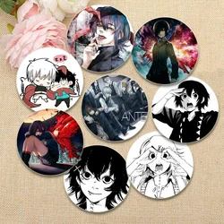 Snap in Design Cartoon Brooches Kaneki Ken Juzo Suzuya Rri Ghoul Anime Pins Handmade Tinplate Badge Backpack Accessories Gifts