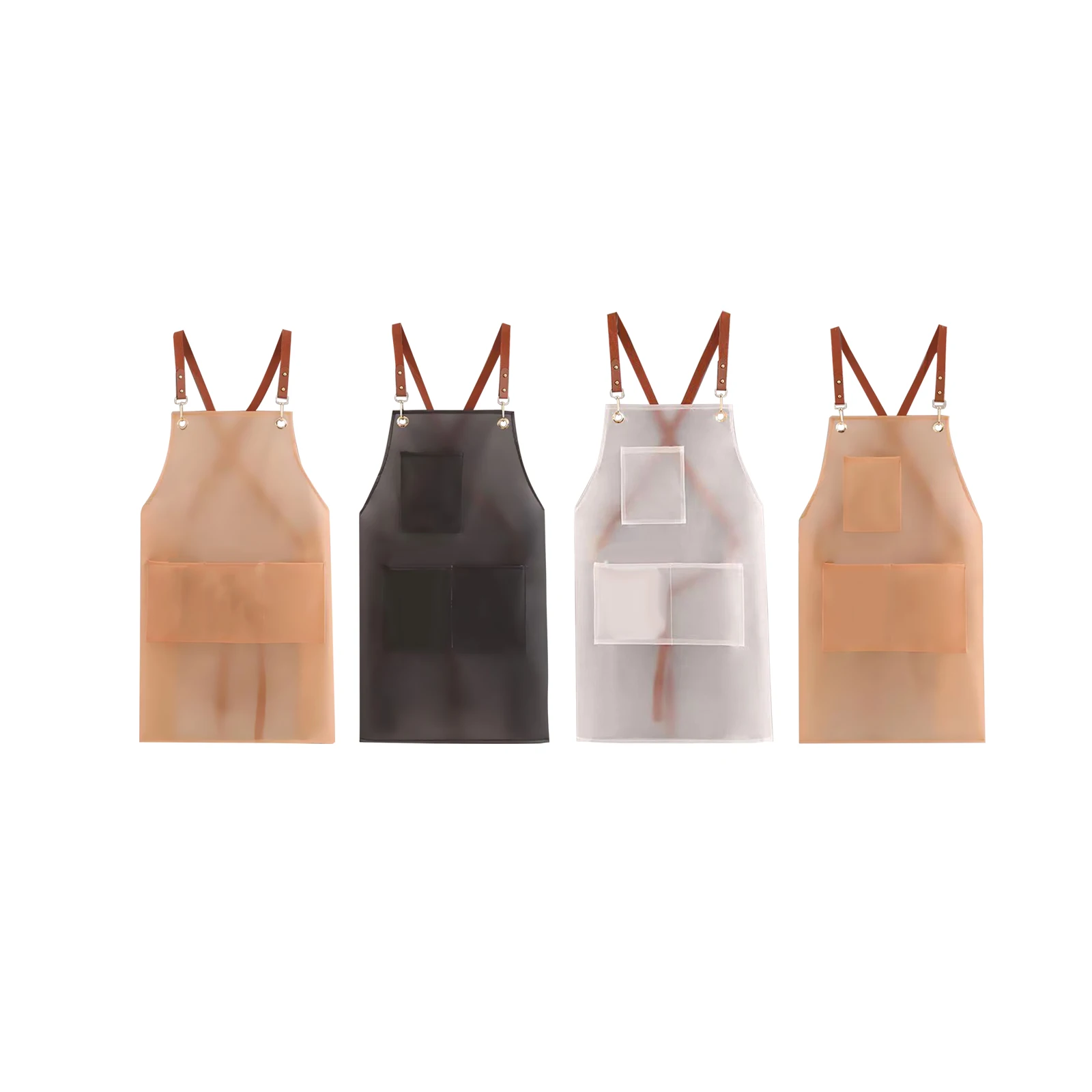 Waterproof And Oil-proof Kitchen Apron Gardening Apron TPU Work Clothes Overalls Household Kitchen Cooking for Women Men