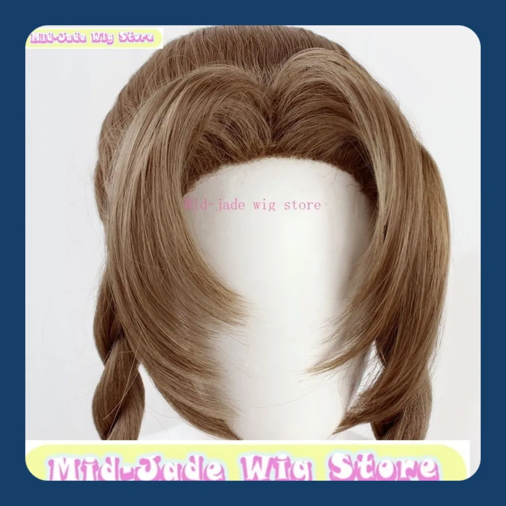 منتصف اليشم شعر مستعار مخزن FF7 طبعة جديدة ايريث شعر مستعار تأثيري أنيمي لعبة لعب الأدوار هالوين زي حفلة الدعائم الشعر الاصطناعية