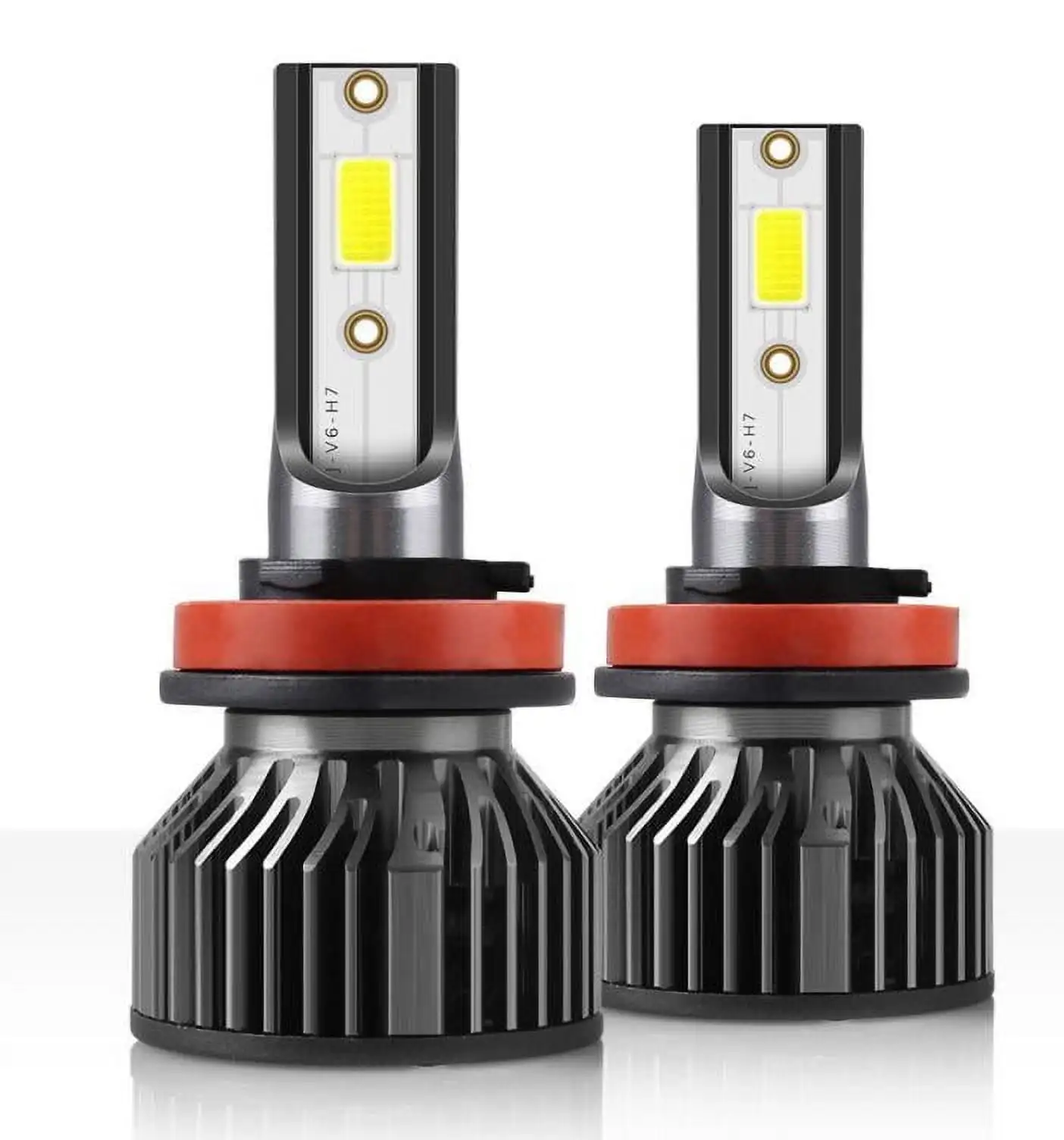

H11 LED headlight Bulbs,18000LM Super Brighter, 6000K Cool White 1:1 Halogen Bulb Size ,IP65 Waterproof Material, No Adapter Req