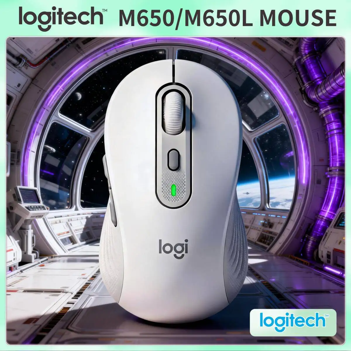 

Logitech M650 M650L Эргономичная Bluetooth-мышь, бесшумная работа, поддержка нескольких устройств для Windows, Mac, ноутбука, офисного использования