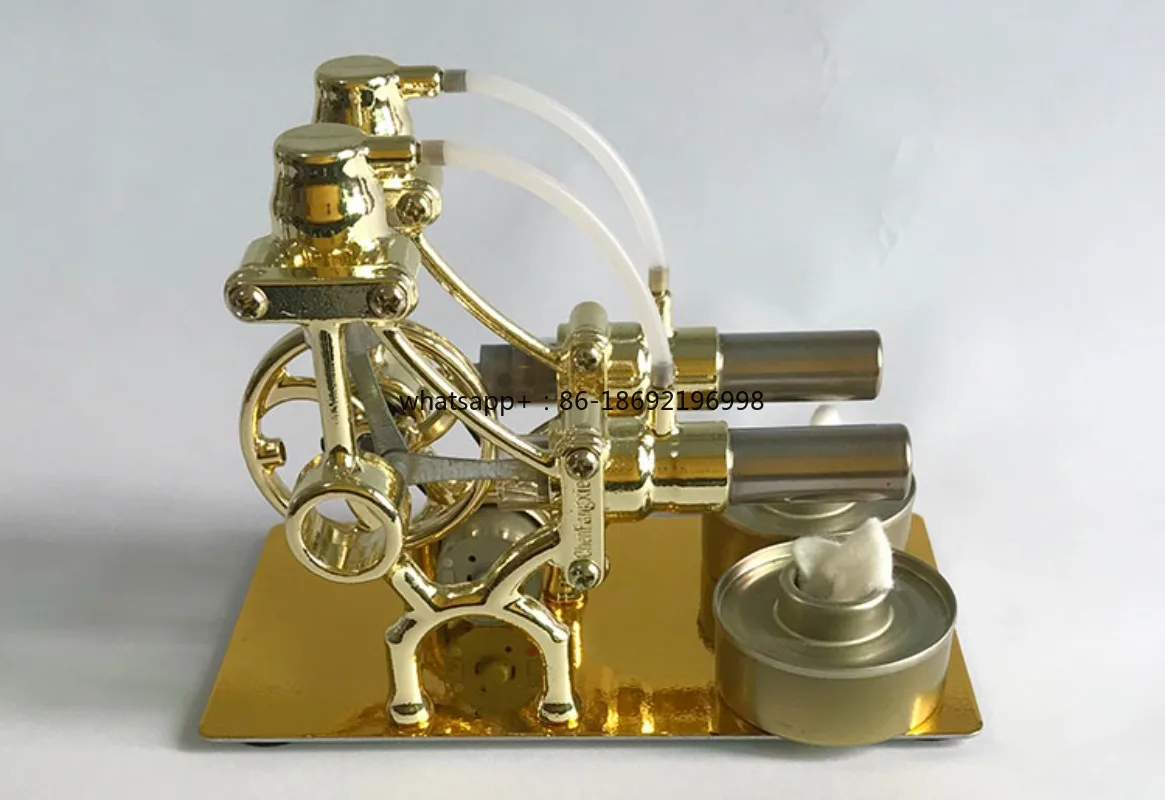 DIY Micro Model Steam Power Technology Science Science Generator Mini Hot Air Stirling Engine