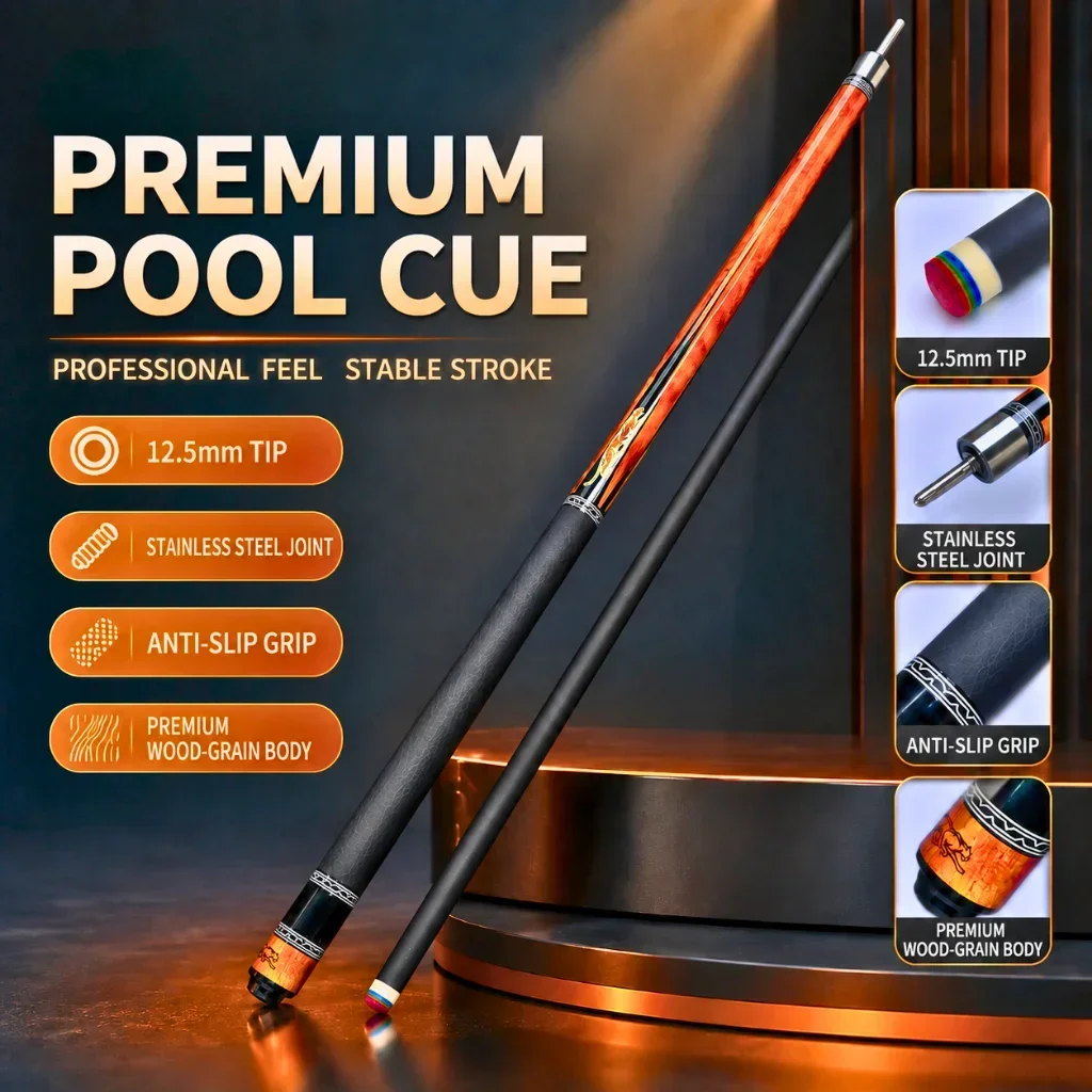 Anti-Slip Fiberglass Pool Cue Stick 58