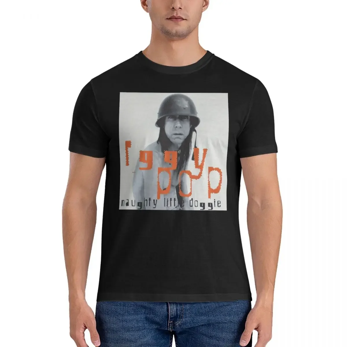 

Мужские непослушные футболки I-Iggy Pop, 100% хлопковые топы, сумасшедшие футболки с коротким рукавом и круглым вырезом, летние футболки