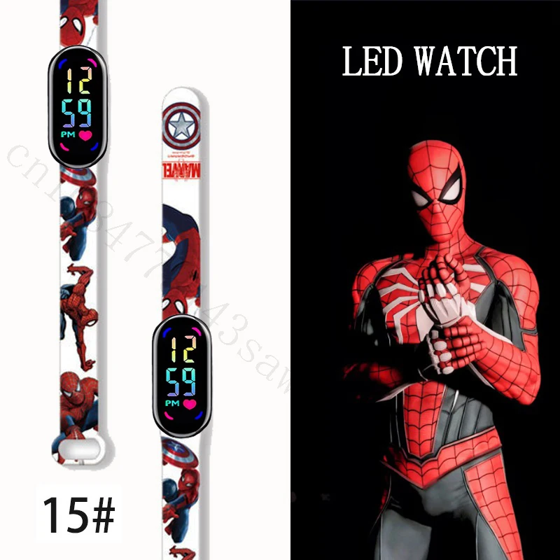 

MINISO Spiderman Kid's Watches Men Sport Wristband Bracelet Waterproof Children Digital Watch Boys LED Clock Gift