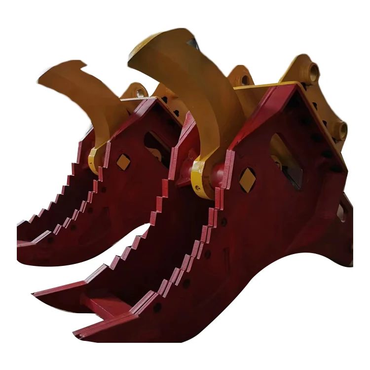 

20T Excavator Remove the Stump of a Tree Anchored in the Ground Log Grapple Wood Rock Grab Root Grapple Roots Scissors